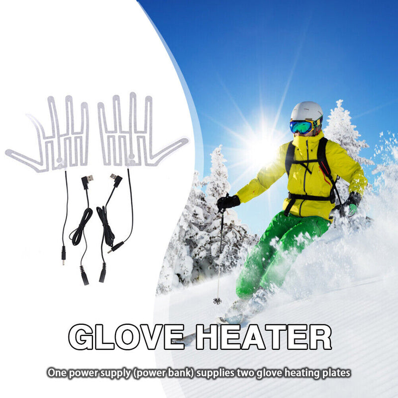 2pcs 5V Hand Warmer Heater USB Gloves Heated Pads Electric Heating Film Element
