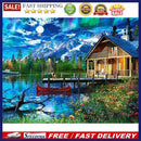 5D DIY Riverside House Full Round Diamond Painting Mosaic Picture Rhinestone