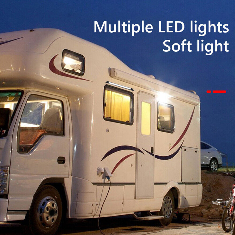 LED RV Yacht Ceiling Light Waterproof Motorhome Camper Awning Lamp Touch Sw