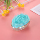 Hair Brush Egg Round Travel Portable Salon Detangling Comb (Light Blue)