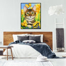Handmade Cat 5D DIY Full Square Drill Drawing Kit Art Diamond Painting for Home