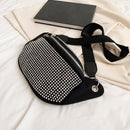 Trendy Chest Bag Rhinestone Fashionable Women Fanny Pack Nylon for Lady Sho