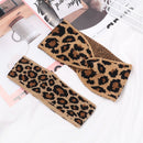 Fashion Bowknot Turban Leopard Headwear Knitted Headband Crochet Head wrap