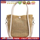 Women Hollow Straw Handbag Handmade Woven Beach Holiday Leather Shoulder Bags