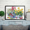 Full Cross Stitch 14CT Cotton Thread DIY Fresh Flowers Printed Embroidery Kits