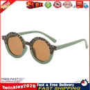 Summer Kids Girl Boys Sunglasses Leopard Children UV400 Eyewear (Green) Newly
