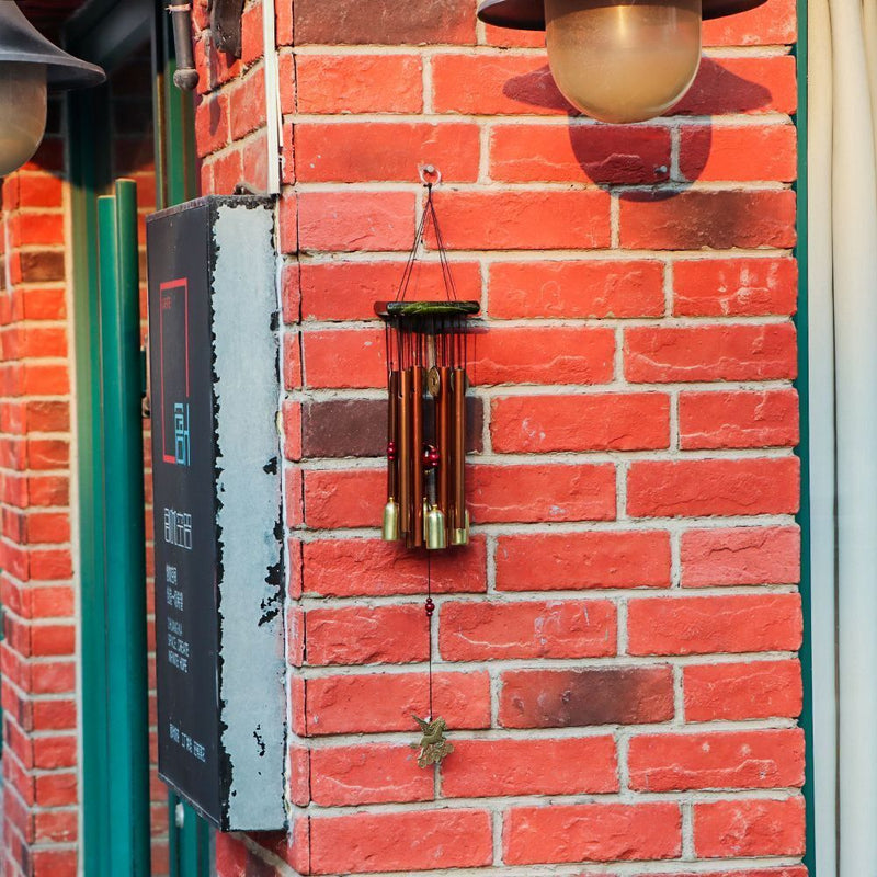 Yard Garden Large Copper Bells Aluminum Tubes Wind Chimes Hanging Ornament