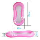 PVC Inflatable Pool Air Mattress Lounger Floating Water Hammock Bed (Pink) Newly