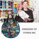 Embroidery Kit Storage Bag Handbag Cross Stitch Yarn Holder Handbag (Blue) Newly