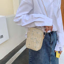 Straw Flower Crossbody Bag Women Hand Woven Shoulder Messenger Summer Handbags