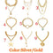 Exaggeration Women Punk Choker Coin Pendant Necklace Long Chain Multi-layer