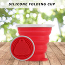 Silicone Water Mug 270mL Outdoor Picnic Hiking Retractable Cup Portable Foldable