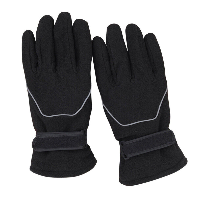 Cycling Men Fleece Gloves Winter Warm Ski Snowboard Motorcycle Full Finger Gl