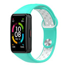 Watch Strap for HUAWEI HONOR Band 6 TPU Bracelet Wristband (Cyan White) Newly