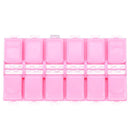 Nail Art 12 Slots Rhinestone Display Storage Box Empty Jewelry Case (Pink)