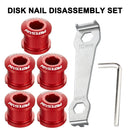 MOTSUV 5x MTB Bicycle Chainring Bolts Disc Chainwheel Screws (Red 6.4mm) Newly