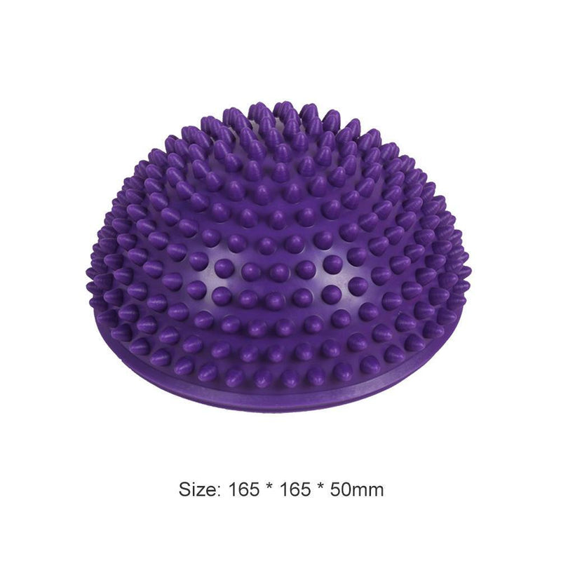 Inflatable Half Sphere Yoga Balls Massage Trainer Balancing Ball (Purple) Newly