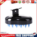 Shower Hair Washing Shampoo Brush Silicone Teeth Head Massage Brush (Black)