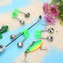 5pcs Fishing Rod Bite Alarms Twin Bells Stalk Clamp Tip Clip Ring Tackle Newly