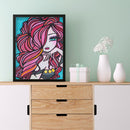 Girl Mosaic Diamond Painting Drawing Full Special Shape Drill Crystal Handcra