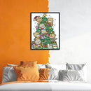 Christmas Bear Printed Cross Stitch Kits DIY 11CT Xmas Home Decor Children Gi