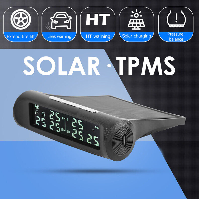 AN-07 Solar Truck TPMS LCD Display Tire Tyre Pressure Monitoring Alarm System