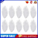 10pcs Fluffy Ostrich Feather Wedding Party Plumes Feather 30-35cm (White)
