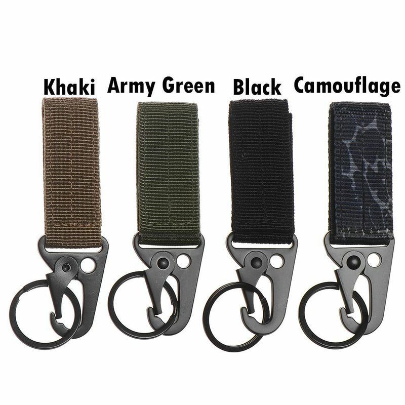 Water Bottle Hanger Hook Buckle Backpack Keychains Nylon Belt Carabiner