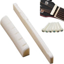 Acoustic Guitar Parts Plastic Bridge Pins & Nut & Saddle Easy To Install