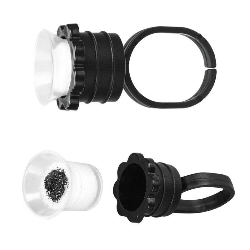 Tattoo Ring Cups Sponge Microblading Pigment Holder Tattoo Ink Cups(50pcs)
