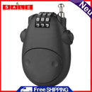 Universal Anti Theft Bicycle Helmet Lock Telescopic Suitcase Password Padlock