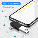 2 in 1 OTG Adapter USB 3.0 to Type C Micro USB Male Connector Aluminum Alloy