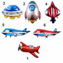 Outer Space Spacecraft Foil Balloons Plane Theme Party Supply Inflation