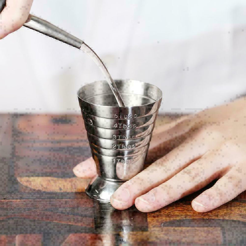 75ml304 Metal Measure Cup Drink Tool Shot Ounce Jigger Beaker B8V4