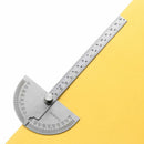 Stainless Steel Angle Gauge Round Finder 180 Degree Protractor Measuring Ruler
