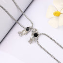 Gifts Pendant Bracelet Magnetic Clasp Chain Astronaut Pendants Couple Necklace