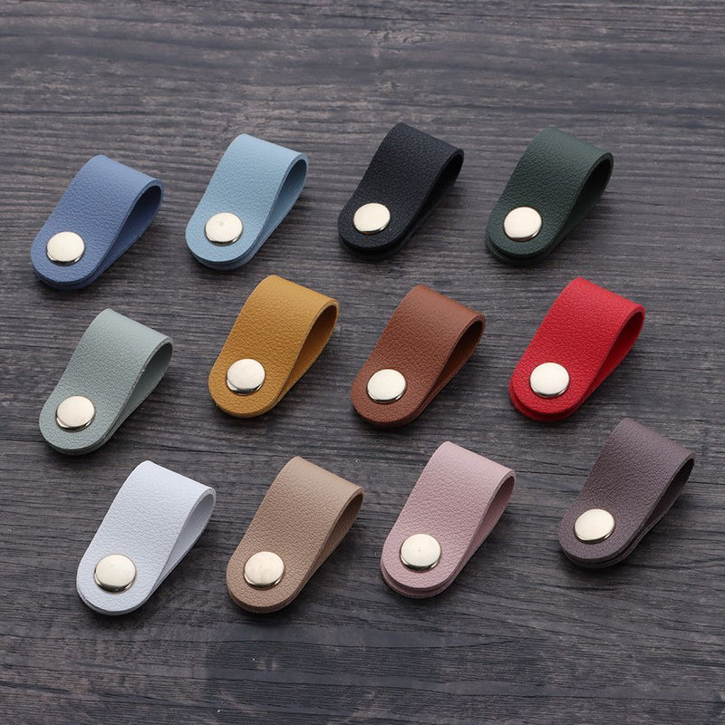 Desktop Storage Leather Cord Organizer Cable Winder Cable Management Winder Tie