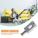 6pcs Electric Guitar Tremolo Fixed Bridge Saddles with Wrench for Strat Guitar