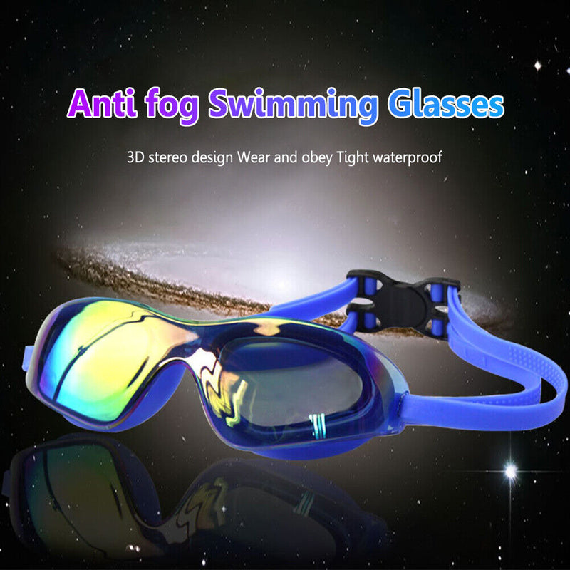 #A Electroplating Large Frame Swimming Glasses Eyewear Swim Diving Goggles