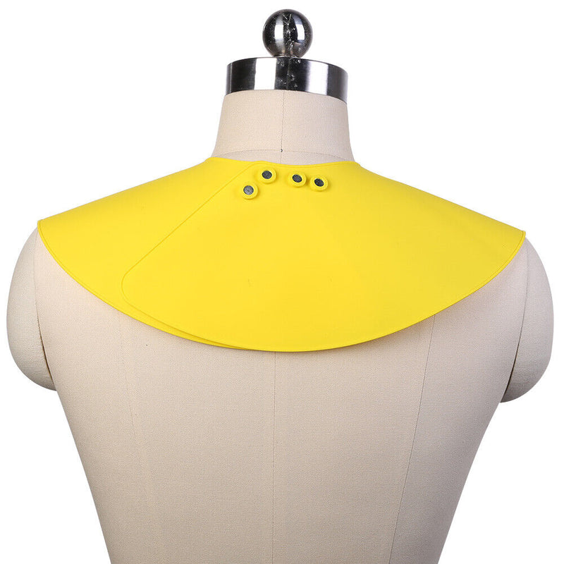Haircut Shawl Neck Cape Silicone Neck Shield for Hair Coloring (Yellow) Newly