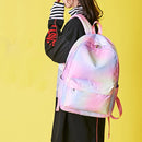 Gradient Women Waterproof Backpacks Girls Travel Big Capacity Shoulder Bags