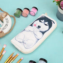 Stationery Storage Pouch Canvas Box Pencil Bag Makeup Case ( Pencil case-A)