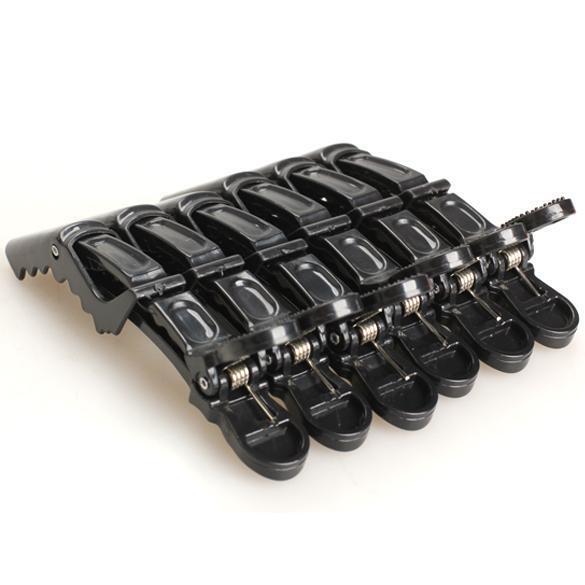 6Pcs Matte Sectioning Clips Clamps Hairdressing Salon Hair Grip Crocodile