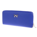 Fashion Lady Women Leather Clutch Wallet Long Card Holder Case Purse(Blue)