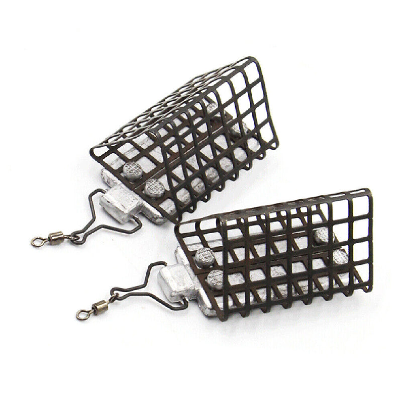 5x Bait Fishing Trap Basket Feeder Holder Cage Fishing Lure Tackle (30g) Newly