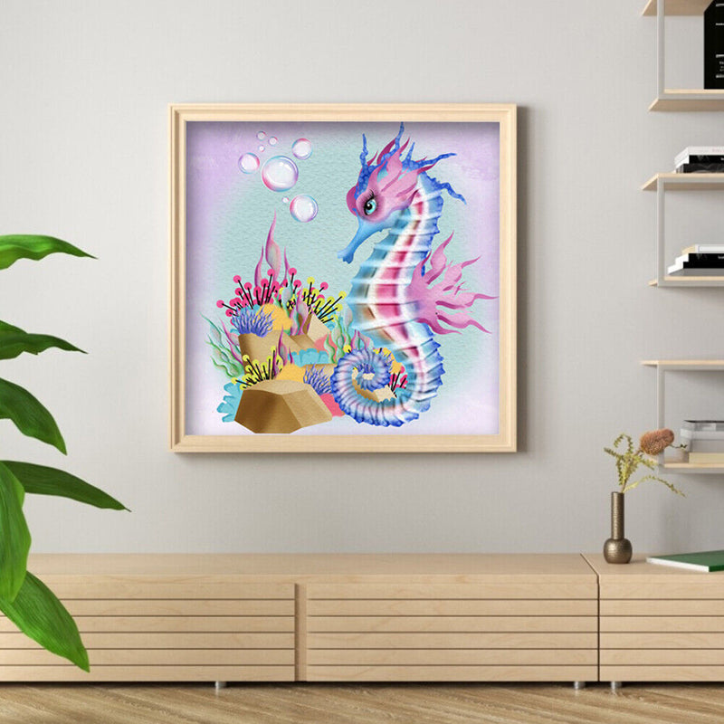 Diamond Painting 5D DIY Sea Horse Full Round Drill Rhinestone Picture Kit