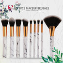 Makeup Brushes Set of 9, Professional Eyesshadow Brush Marble Pattern Brushes