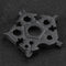 Multi-Purpose Hex Snowflake Wrench Key Ring Portable Bike Spanner (Black)