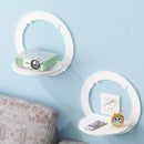 Wall Shelf Free Punch Wall-mounted TV Background Storage Display Holder (B)