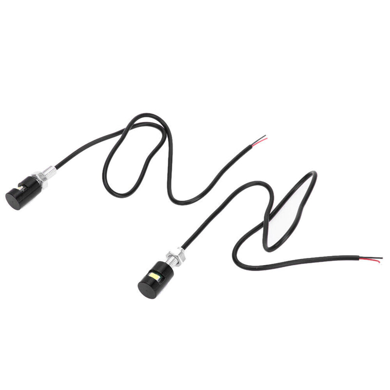 2Pcs Black Led Car Tail Light Universal Motorcycle Light Emitting Diode Numbers